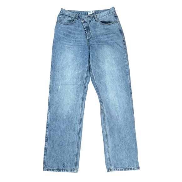 Princess Polly Crossover Blue Jeans Light Wash Womens 10 - Picture 1 of 6